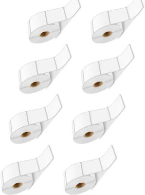 youtech Barcode Label 1''up Self-adhesive Paper Label Labels In Roll, Permanent Self Adhesive Paper Label(White)