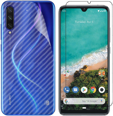 K&B MOBILE ULTIMATE SOLUTION Front and Back Tempered Glass for Xiaomi Redmi Mi A3 With Back Skin Rear Screen Guard Protector Sticker Protective Film Wrap Not Glass(Pack of 1)