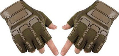 Leosportz Motocross BREATHABLE FABRIC RIDING GLOVES FOR RIDERS,BIKERS Riding Gloves(Brown)