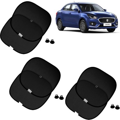 aksmit Side Window Sun Shade For Maruti Suzuki Swift Dzire(Black)