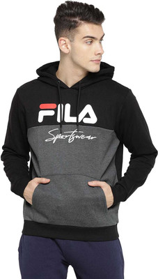 fila full sleeve solid men's sweatshirt