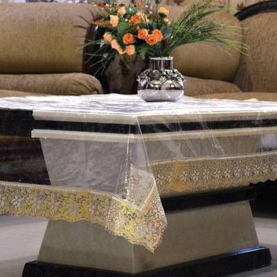 Shieldsmore Self Design 4 Seater Table Cover(TRANSPARENT, Plastic)