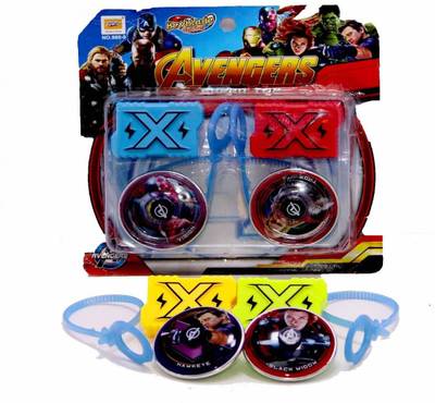 Sanchi Creation Kids Avengers Super Heroes Beyblade Masters Spinning Toy (Set of 2)  (Multicolor)