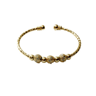 Pari Brass Diamond Gold-plated Cuff