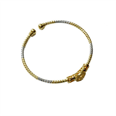 Pari Brass Diamond Gold-plated Cuff