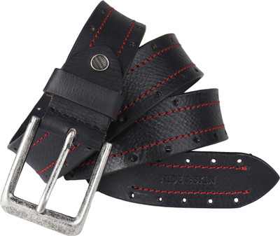 HIDE & SKIN Men Casual Black Genuine Leather Belt