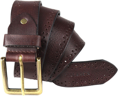 HIDE & SKIN Men Casual Brown Genuine Leather Belt