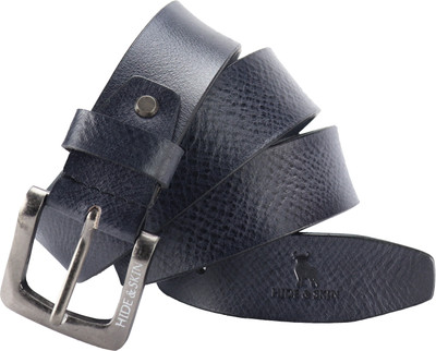 HIDE & SKIN Men Casual Black Genuine Leather Belt