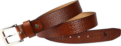 HIDE & SKIN Men Casual Brown Genuine Leather Belt