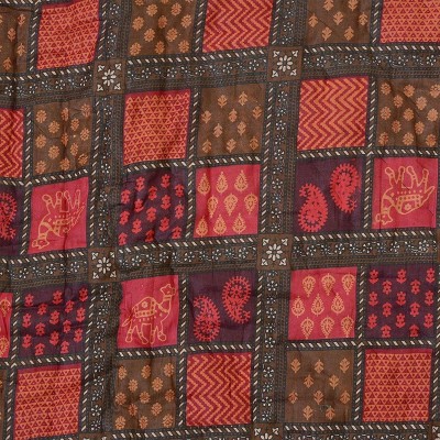 Samradhi Floral Double Quilt for  Mild Winter(Cotton, Multi DABU)