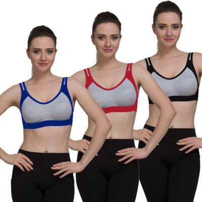 Ullas Women Plunge Non Padded Bra(Red, Blue, Black)