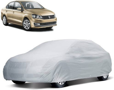 Nimegh Car Cover For Volkswagen Vento (With Mirror Pockets)(Silver)