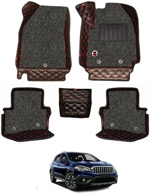 elegant Leatherite 7D Mat For  Maruti Suzuki S-Cross(Black, Red)
