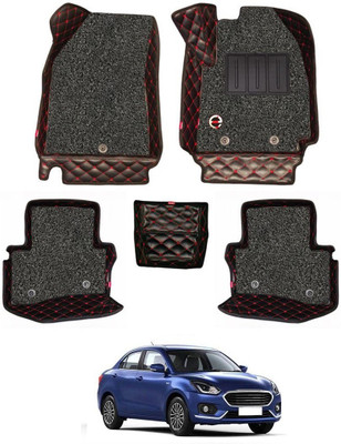 elegant Leatherite 7D Mat For  Maruti Suzuki New Dzire(Black, Red)