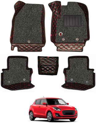 elegant Leatherite 7D Mat For  Maruti Suzuki Swift(Black, Red)