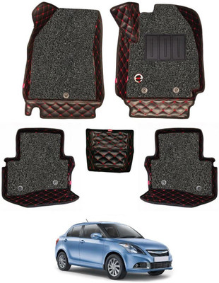 elegant Leatherite 7D Mat For  Maruti Suzuki Swift Dzire(Black, Red)