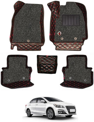elegant Leatherite 7D Mat For  Maruti Suzuki Ciaz(Black, Red)