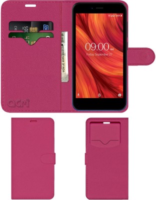 ACM Flip Cover for Lava Z61s(Pink, Cases with Holder, Pack of: 1)