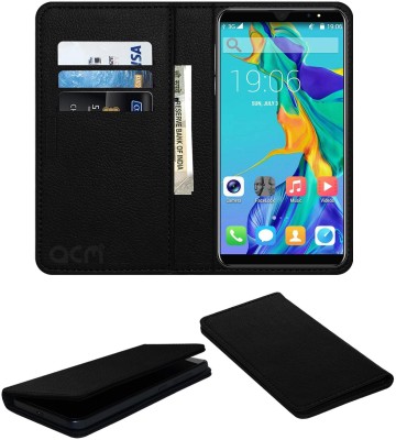 ACM Flip Cover for Leoie 5.0inch Smartphone 4g(Black, Cases with Holder, Pack of: 1)