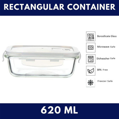 Femora Glass Fridge Container  - 620(White)