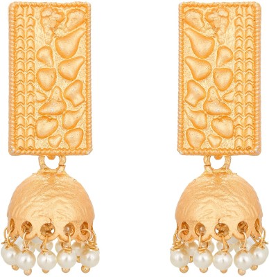 LUXOR Stylish Trendy Designer Latest Ethnic Party Wear Pearl Alloy Jhumki Earring