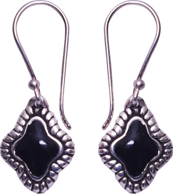breeze handicrafts Breeze 925 Sterling Silver Black onix Electroforming ox Drop Earring Sterling Silver Drops & Danglers