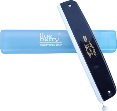 BLUEBERRY H-2403 24 Holes Key C Mouth Organ | 48 Tone | Scale Changer With Case For Professional, Beginners Student Harmonica(Navy Blue)