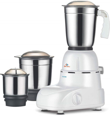 BAJAJ Glory 500-Watt Mixer Grinder with 3 Jars DFFTRRTYU654XD 500 Mixer Grinder (3 Jars, White)