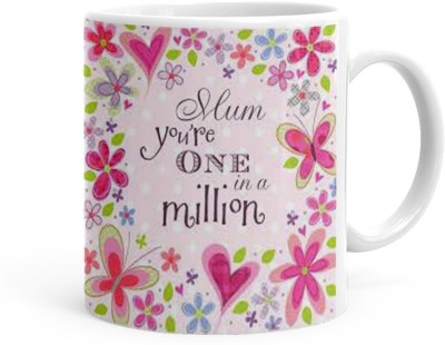 Kesri Gifts Mum You Are One In A Million Theme (Kg-mc-mug-142P) Ceramic Coffee Mug(325 ml)