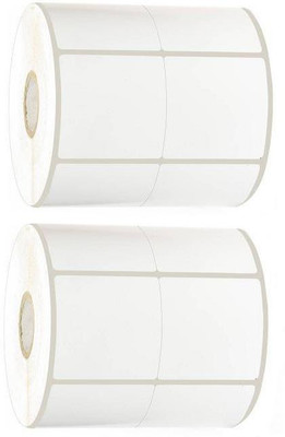 youtech 50MMX50MM (2inchX2inch) Barcode Label 2''up Thermal Paper Label (White) 1ROLL 2000 LABELS set of 2 Roll Labels In Roll, Permanent Self Adhesive Paper Label(White)
