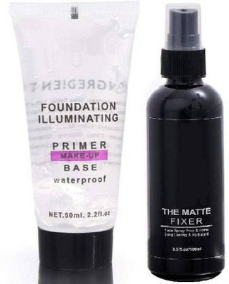 Glamezone MAKEUP BASE PRIMER WITH MAKEUP FIXER  Primer  - 150 ml(Transprent)
