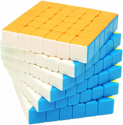 Authfort 6x6 Cube Set Stickerless, Super Reliable - More Smoothly Than Original 7x7 Cube and 6x6 Cube(1 Pieces)