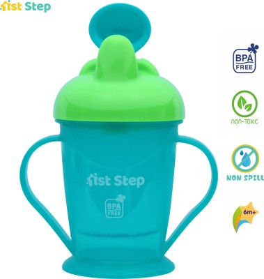 1st Step 180ml BPA Free Polypropylene Hard Spout Baby Sipper/Sippy Cup With Twin Handles For Easy Grip(Blue)