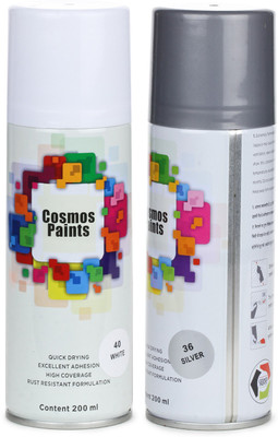 Cosmos Paints Grey Spray Paint 200 ml(Pack of 2)