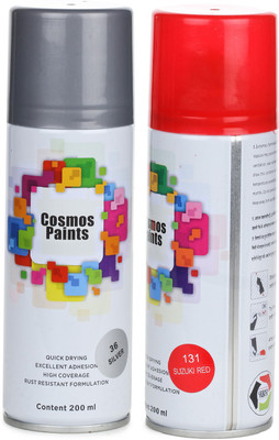 Cosmos Paints Red Spray Paint 200 ml(Pack of 2)