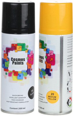 Cosmos Paints Yellow Spray Paint 200 ml(Pack of 2)