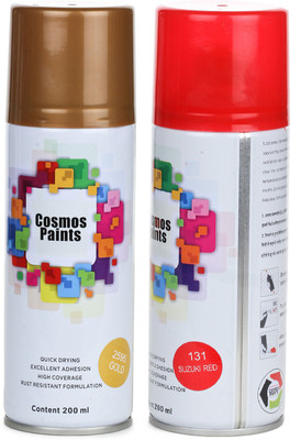 Cosmos Paints Red Spray Paint 200 ml(Pack of 2)