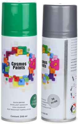 Cosmos Paints Grey Spray Paint 200 ml(Pack of 2)