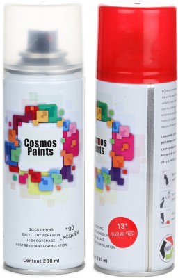 Cosmos Paints Red Spray Paint 200 ml(Pack of 2)