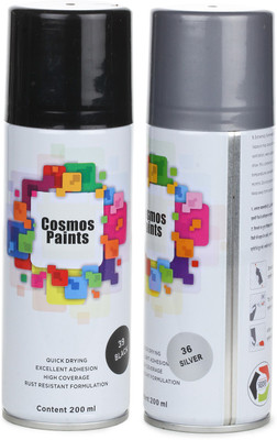 Cosmos Paints Grey Spray Paint 200 ml(Pack of 2)