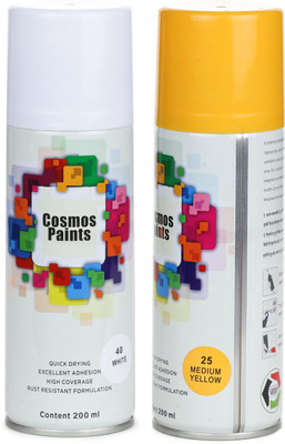 Cosmos Paints Yellow Spray Paint 200 ml(Pack of 2)