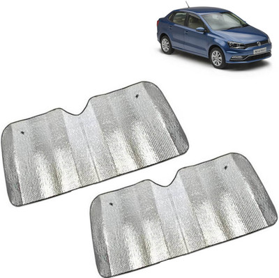 aksmit Dashboard, Rear Window Sun Shade For Volkswagen Ameo(Silver)