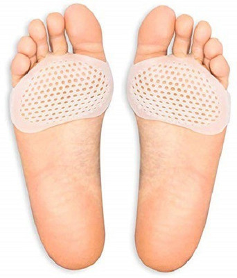 SEAHAVEN Soft Silicon Gel Half Toe Sleeve Forefoot Pads Foot Support(Orange)