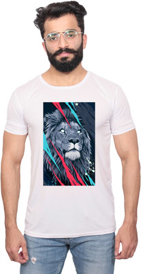 NITYANAND CREATIONS Graphic Print Men Round Neck White T-Shirt