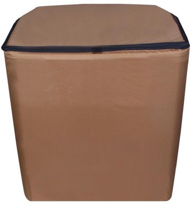 KingMatters Top Loading Washing Machine  Cover(Width: 64 cm, Beige, Black)