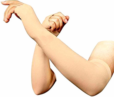 FRANKLY YOURS Nylon Arm Sleeve For Men & Women(Free, Beige)
