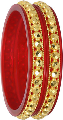 Barrfy Collections Plastic Gold-plated Bangle Set(Pack of 2)