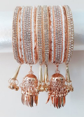 DSD Metal Zircon Gold-plated Bangle Set(Pack of 6)