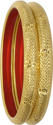 Barrfy Collections Plastic Gold-plated Bangle Set(Pack of 2)