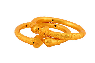 City Girl Copper Gold-plated Bangle(Pack of 2)